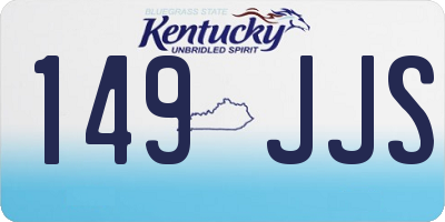 KY license plate 149JJS