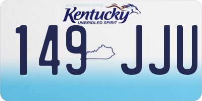KY license plate 149JJU
