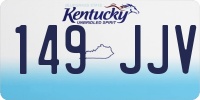 KY license plate 149JJV