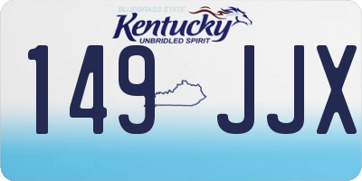 KY license plate 149JJX