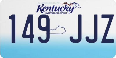 KY license plate 149JJZ