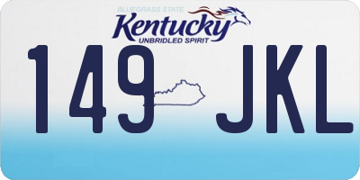 KY license plate 149JKL