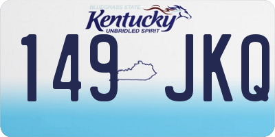 KY license plate 149JKQ