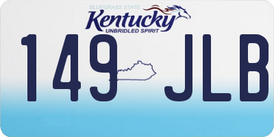 KY license plate 149JLB