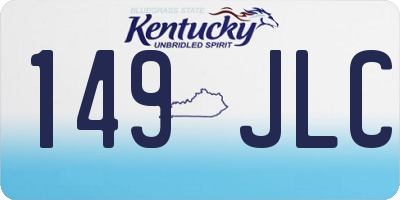 KY license plate 149JLC