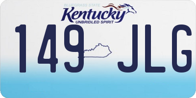 KY license plate 149JLG