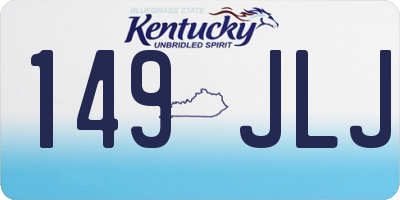KY license plate 149JLJ