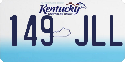 KY license plate 149JLL