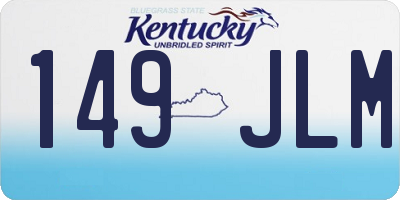 KY license plate 149JLM