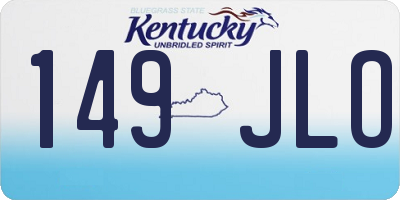 KY license plate 149JLO
