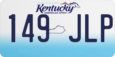 KY license plate 149JLP