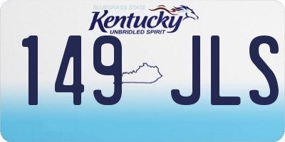 KY license plate 149JLS