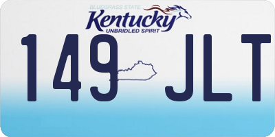 KY license plate 149JLT