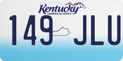 KY license plate 149JLU