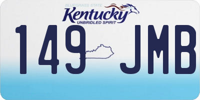 KY license plate 149JMB