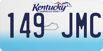 KY license plate 149JMC