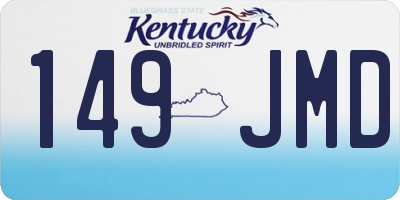 KY license plate 149JMD