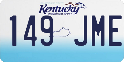 KY license plate 149JME