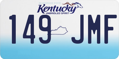 KY license plate 149JMF