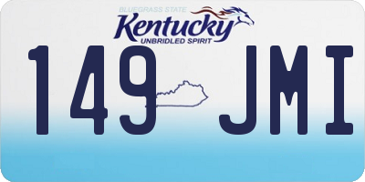 KY license plate 149JMI