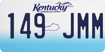 KY license plate 149JMM