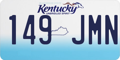 KY license plate 149JMN