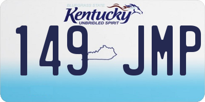 KY license plate 149JMP