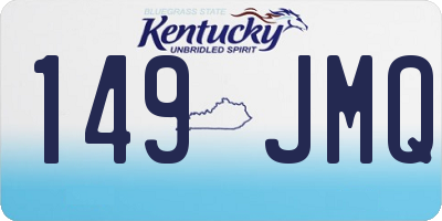 KY license plate 149JMQ