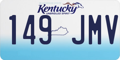KY license plate 149JMV