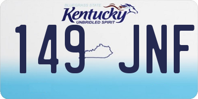 KY license plate 149JNF