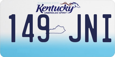 KY license plate 149JNI