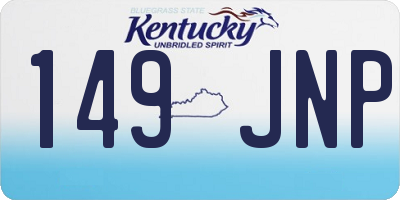 KY license plate 149JNP