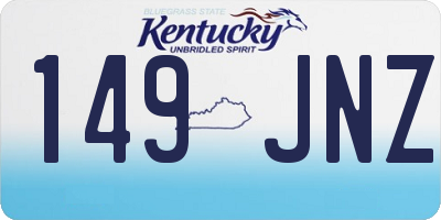 KY license plate 149JNZ
