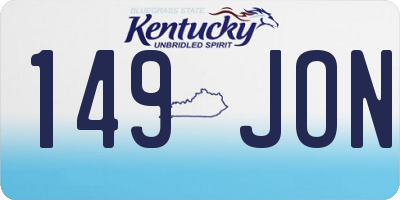KY license plate 149JON