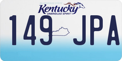 KY license plate 149JPA