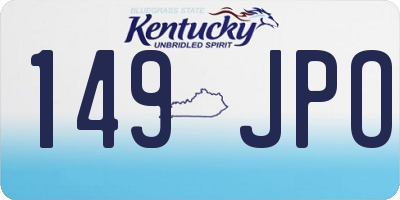 KY license plate 149JPO