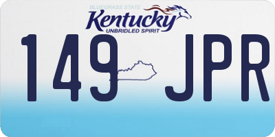 KY license plate 149JPR