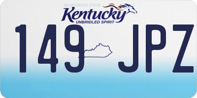 KY license plate 149JPZ