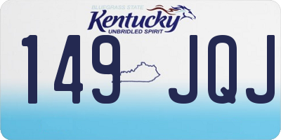 KY license plate 149JQJ
