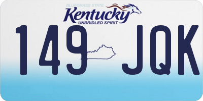KY license plate 149JQK
