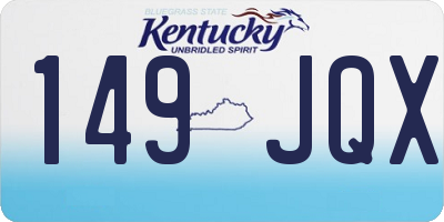 KY license plate 149JQX