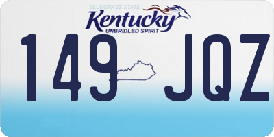 KY license plate 149JQZ