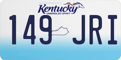 KY license plate 149JRI