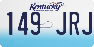 KY license plate 149JRJ