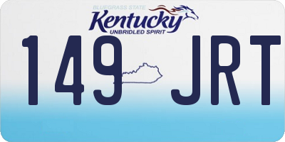 KY license plate 149JRT