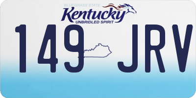 KY license plate 149JRV