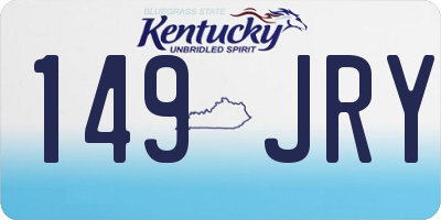 KY license plate 149JRY