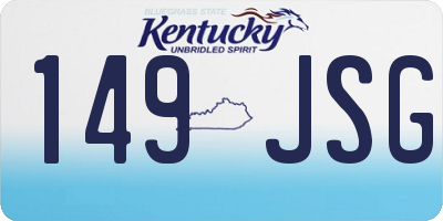 KY license plate 149JSG