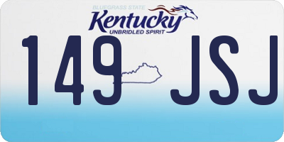 KY license plate 149JSJ