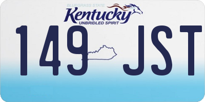 KY license plate 149JST